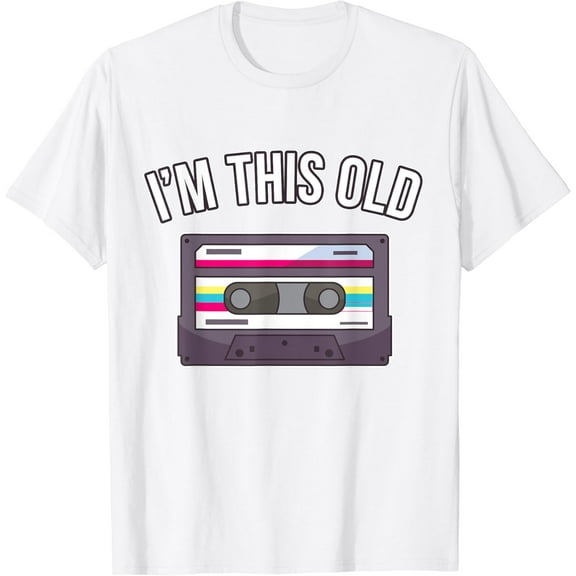 I'm This Old Birthday Cassette Tape T-Shirt100% cotton
