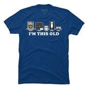 I'm This Old Mens Royal Blue Graphic Tee - Design By Humans  XL