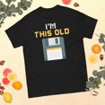 thumbnail image 1 of I'm This Old Retro Floppy Disk 1980s Men Women Art Graphic classic tee (Black, 3XL), 1 of 4