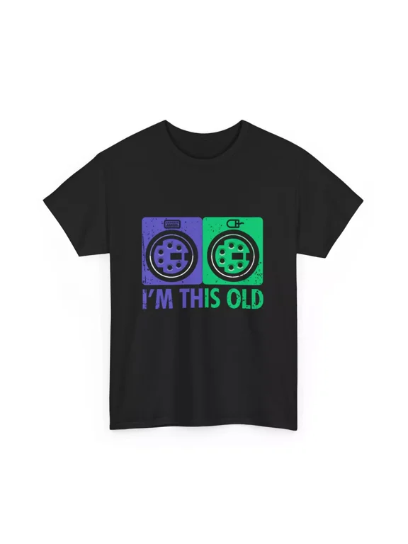 I'm This Old T Shirt | PC Keyboard And Mouse T Shirt