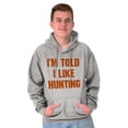 thumbnail image 1 of I'm Told I Like Hunting Funny Babies Unisex Plus Size Hoodie Brisco Brands 2X, 1 of 6