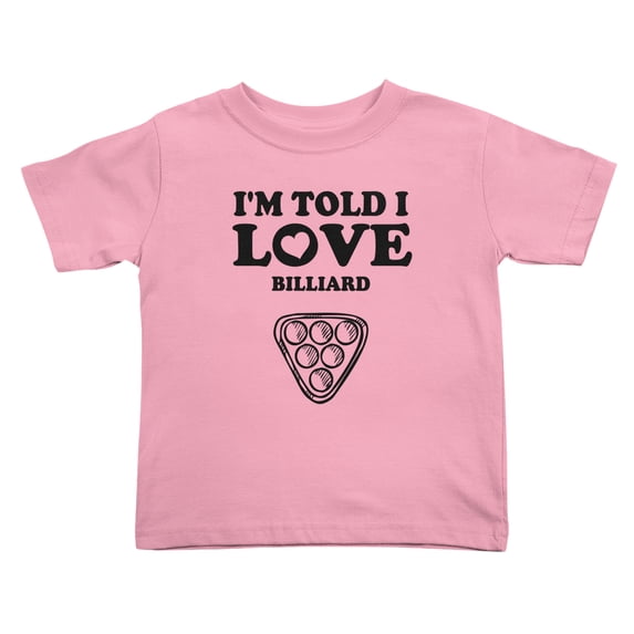 I'm Told I love Billiard Cute Toddler T Shirts for Boys Girls (Pink, Youth L)