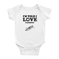 thumbnail image 1 of I'm Told I love Canoeing Cute Baby Rompers Boy Girl Unisex, 1 of 5