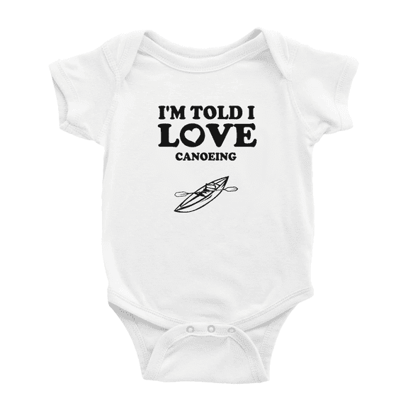 I'm Told I love Canoeing Cute Baby Rompers Boy Girl Unisex