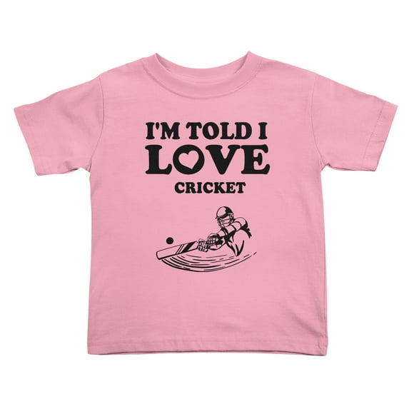 I'm Told I love Cricket Cute Toddler T Shirts for Boys Girls (Pink, Youth L)