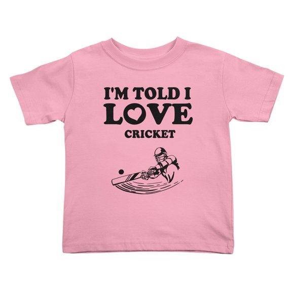 I'm Told I love Cricket Cute Toddler T Shirts for Boys Girls (Pink, Youth XL)