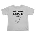 thumbnail image 1 of I'm Told I love Golf Cute Toddler T Shirts for Boys Girls (Gray, 2T), 1 of 5
