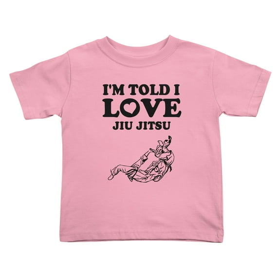I'm Told I love JIU Jitsu Cute Toddler T Shirts for Boys Girls (Pink, 3T)