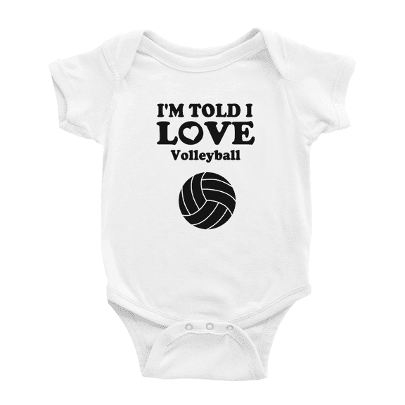 I'm Told I love Volleyball Cute Baby Romper Newborn Clothes