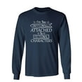 thumbnail image 1 of I'm Too Emotionally Attached To Fictional Characters Sarcastic Novelty Gift Idea Adult Humor Funny Men's Long Sleeve Shirts, 1 of 3