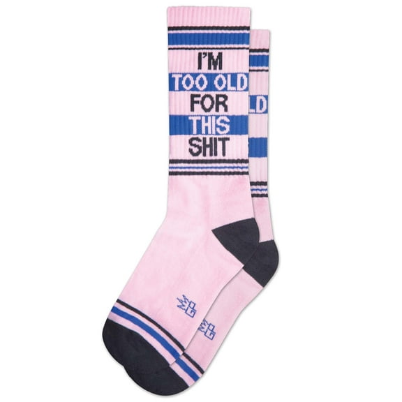 I'm Too... For This...Novelty Gift Socks for Men, Women and Teens, Cool Crew Socks (Made in the USA)