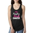 thumbnail image 1 of I'm Tougher Than Cancer Ladies Racerback Tank Top, Black, Small, 1 of 3