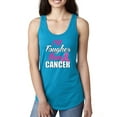 thumbnail image 1 of I'm Tougher Than Cancer Ladies Racerback Tank Top, Turquoise, Medium, 1 of 3
