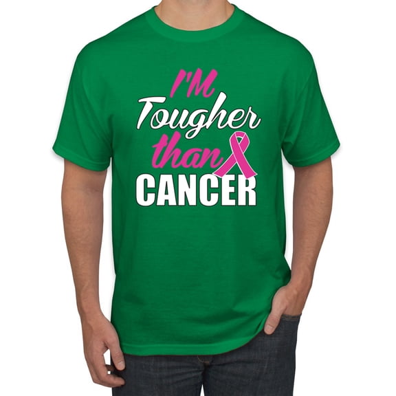 I'm Tougher Than Cancer Men's Graphic T-Shirt, Kelly, 4XL