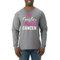 thumbnail image 1 of I'm Tougher Than Cancer Mens Long Sleeve Shirt, Heather Grey, X-Large, 1 of 3