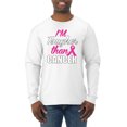 thumbnail image 1 of I'm Tougher Than Cancer Mens Long Sleeve Shirt, White, 2XL, 1 of 3