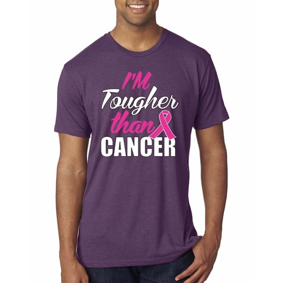 I'm Tougher Than Cancer Mens Premium Tri Blend T-Shirt, Vintage Purple, X-Large