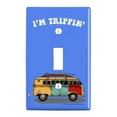 thumbnail image 1 of I'm Trippin' Retro Van Funny Humor Plastic Wall Decor Toggle Light Switch Plate Cover, 1 of 4