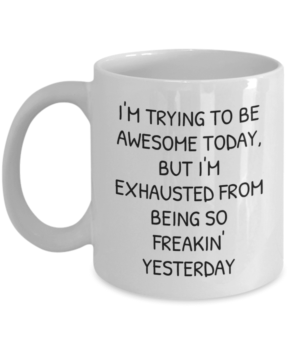 White Ceramic 11oz Inspirational Quote Coffee Mug