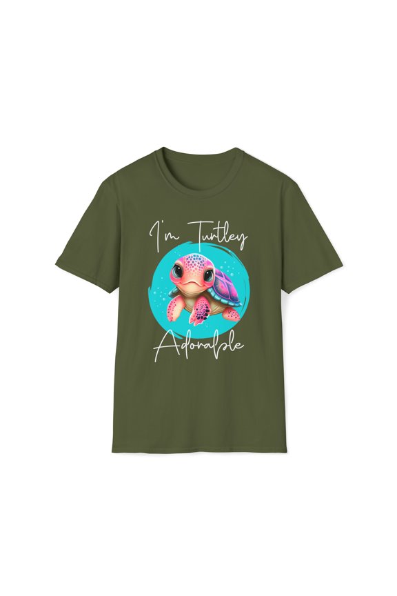 I'm Turtley Adorable, Gildan Unisex Softstyle T-Shirt, Graphic Tee, S-3XL