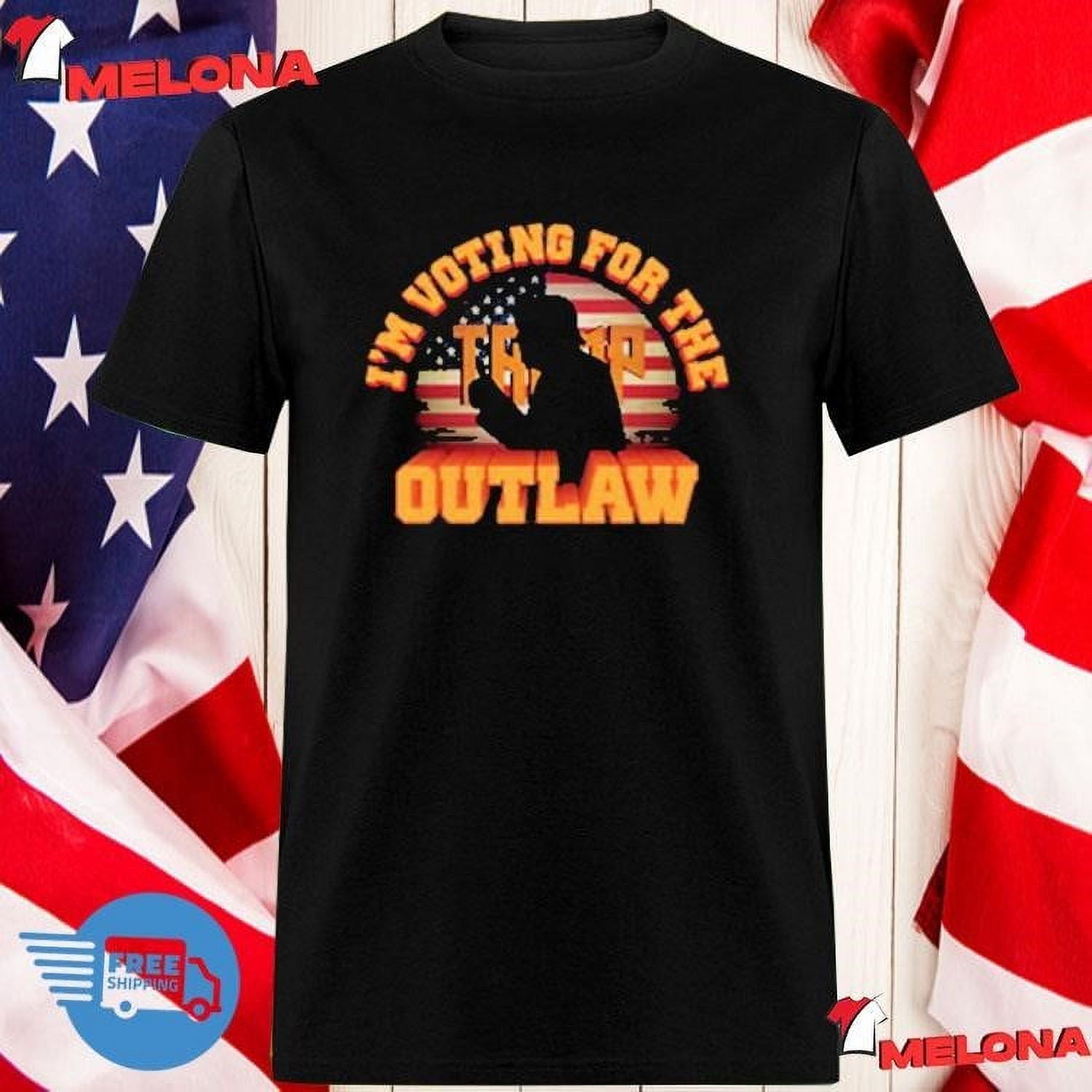 I'm Voting For The Outlaw 2025 Election Tshirt