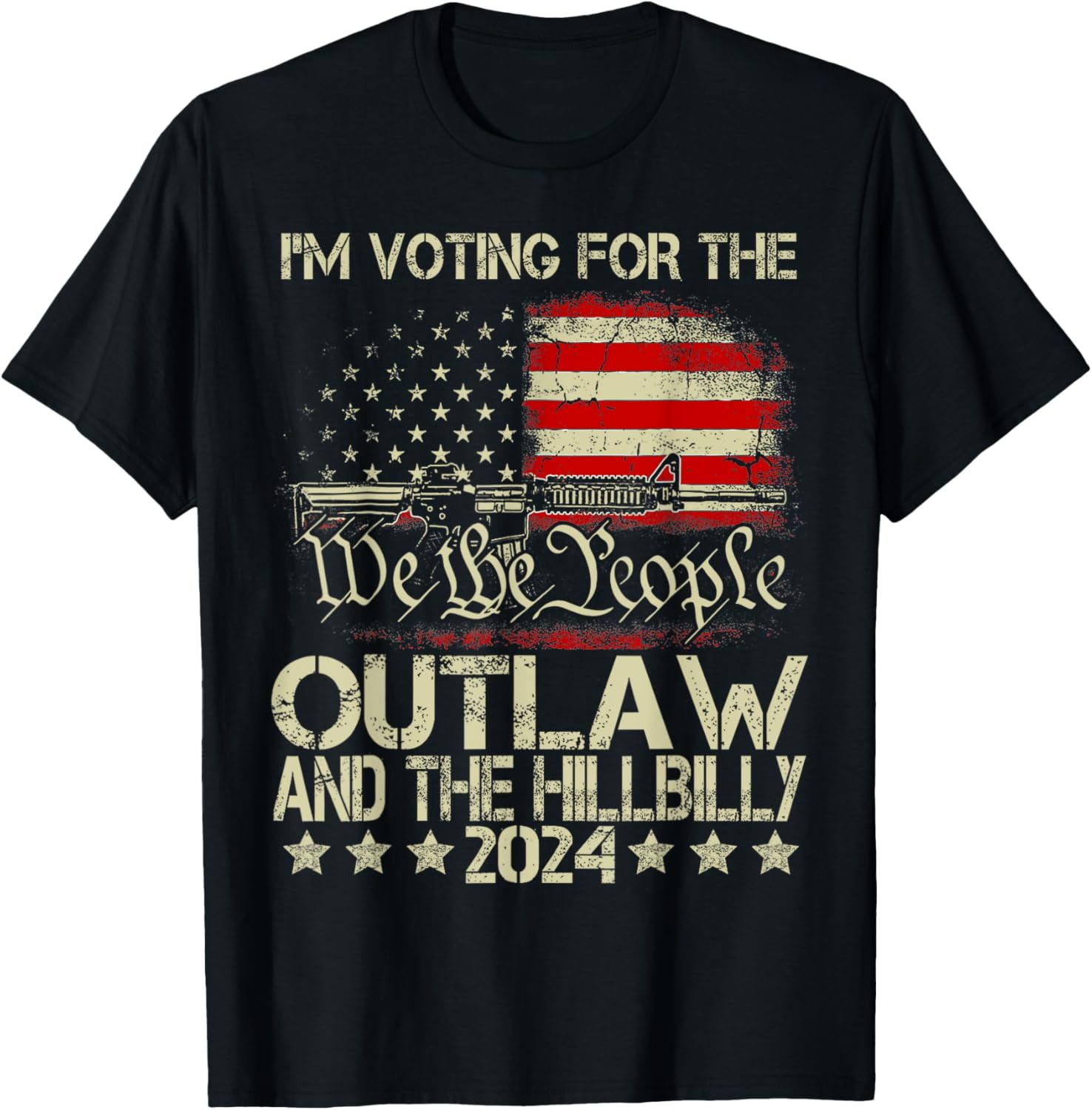 I'm Voting For The Outlaw And The Hillbilly 2024 Pro 45 TShirt