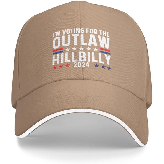 I'm Voting for The Outlaw Hillbilly 2024 Hat for Men Baseball Hats Adjustable Hats