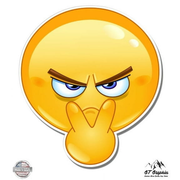 I'm Watching You Emoji - 3" Vinyl Sticker - For Car Laptop I-Pad Phone Helmet Hard Hat - Waterproof Decal