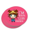 thumbnail image 1 of I'm Wearing Clean Underwear Kawaii Chibi Pigtails Novelty Coaster Set, 1 of 3
