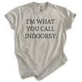 thumbnail image 1 of I'm What You Call Indoorsy Shirt, Unisex Women's Men's Shirt, Introvert Shirt, Shy Shirt, Light Silk Gray, Medium, 1 of 6