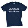 thumbnail image 1 of I'm Why We Can't Have Nice Things T Shirt Funny Sarcastic Humor Quote Graphic Tees, 1 of 9