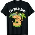 thumbnail image 1 of I'm Wild And 3 Years Old Zoo Theme 3rd Birthday Animal Party T-Shirt, 1 of 5