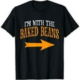 thumbnail image 1 of I'm With Baked Beans Halloween Costume Couples Baked Beans T-ShirtPure cotton short-sleeved shirts for both men and women, 1 of 6