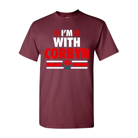 I'm With Corbyn Politician Campaign Support DT Adult T-Shirt Tee