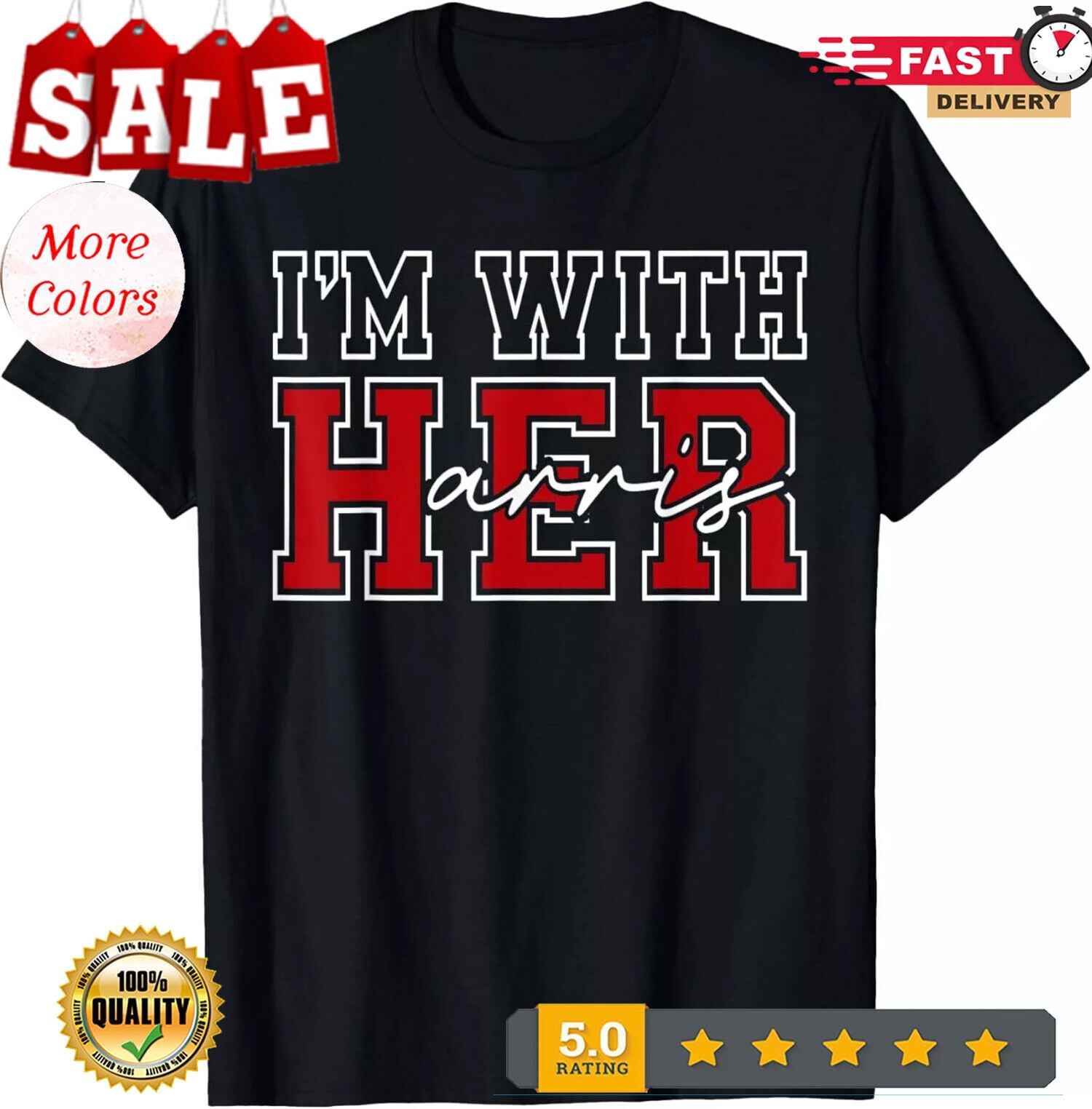 I'm With Her Kamala Vote For 2024 President KamalaHarris TShirt