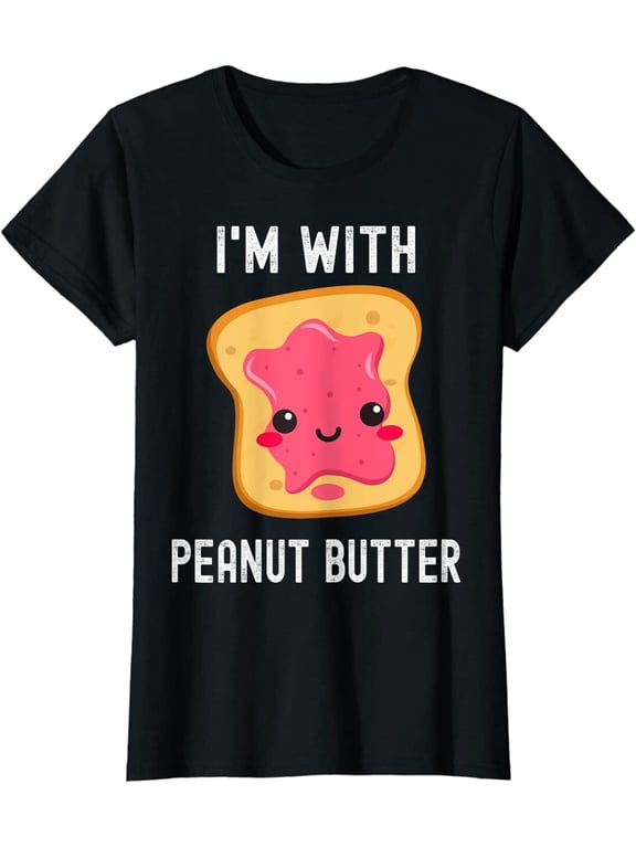 I'm With Peanut Butter Jelly Best Friend Couples Kawaii T-Shirt