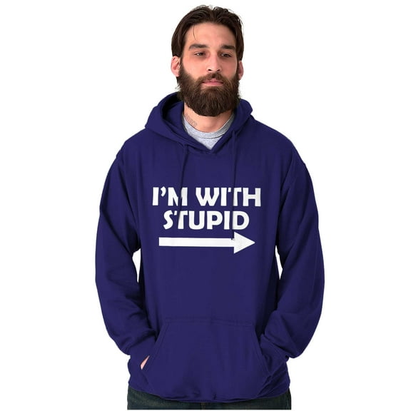 I'm With Stupid Best Friend BFF Goals Hoodie Sweatshirt Women Men Brisco Brands S