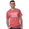 thumbnail image 1 of I'm With Stupid Best Friend BFF Goals Men's Graphic T Shirt Tees Brisco Brands 2X, 1 of 5