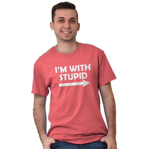 I'm With Stupid Best Friend BFF Goals Men's Graphic T Shirt Tees Brisco Brands 2X