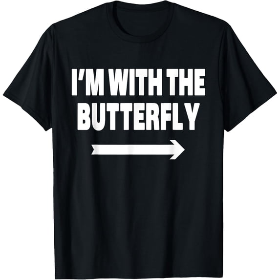 I'm With The Butterfly Halloween Matching Costume Party T-Shirt