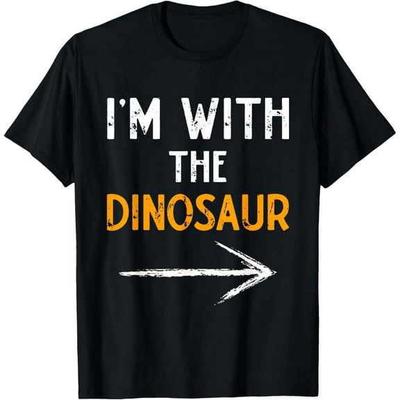 I'm With The Dinosaur Costume Halloween Couple Matching T-Shirt