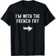 thumbnail image 1 of I'm With The French Fry Costume Halloween Matching Couple T-Shirt, 1 of 4