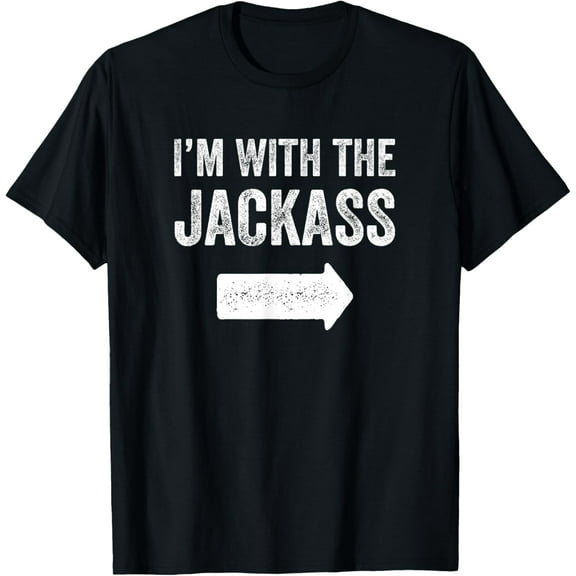 I'm With The Jackass Couples Outfit Funny Matching Halloween T-Shirt