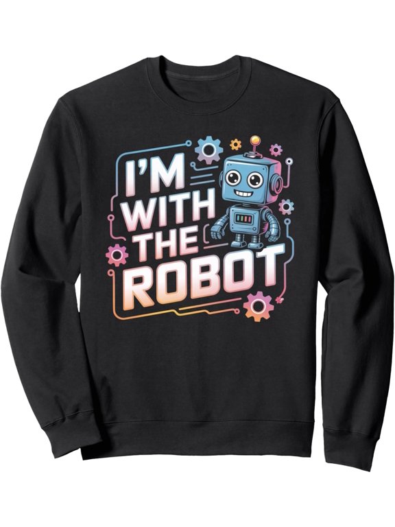 I'm With The Robot Halloween Costume Dad Mom Group Sweatshirt