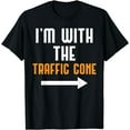 thumbnail image 1 of I'm With The Traffic Cone Costume Funny Halloween Couple T-Shirt, 1 of 4