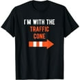 thumbnail image 1 of I'm With Traffic Cone Couple Outfit Funny Matching Halloween T-Shirt, 1 of 4