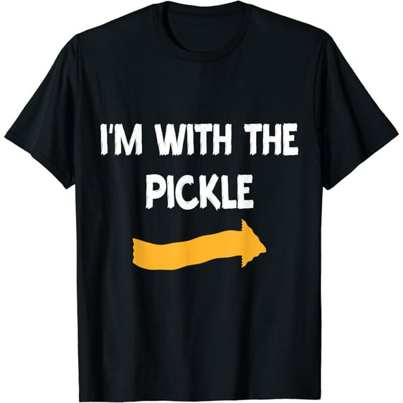 I'm With pickle Halloween Costume Funny Couples Matching T-Shirt