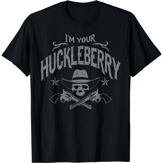 I'm Your Huckleberry - Vintage Distressed Look T-Shirt Men Western Style Tee