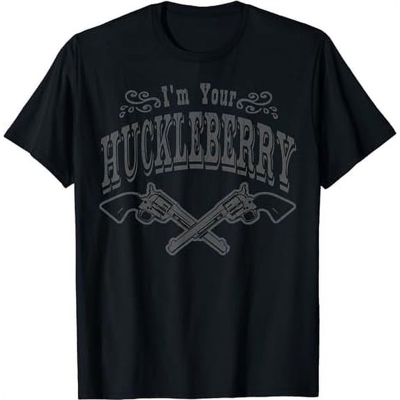 I'm Your Huckleberry - Vintage Distressed Look T-Shirt Men Western Style Tee