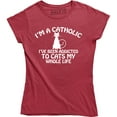 thumbnail image 1 of I'm a Catholic I've Been Addicted To Cats - Funny Animal Lover T-Shirt, 1 of 4